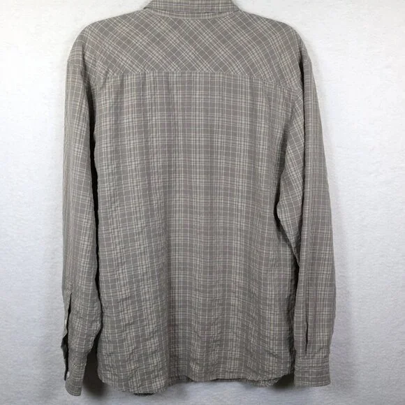 Columbia Omni-ShadeGray Plaid Button Up Mens Medium Sun Protection - Picture 3 of 7